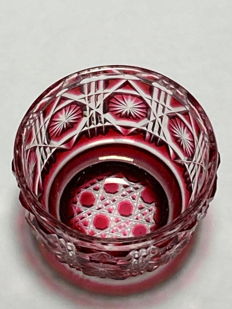 復元　島津　薩摩切子（金赤）