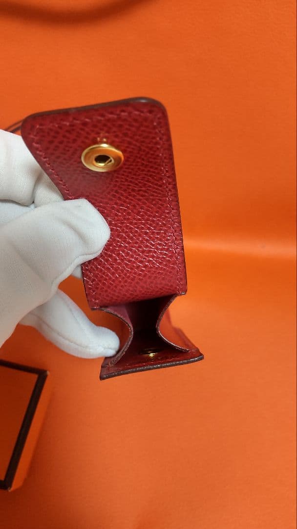 【極美品】エルメス 印鑑ケース 赤 レッド