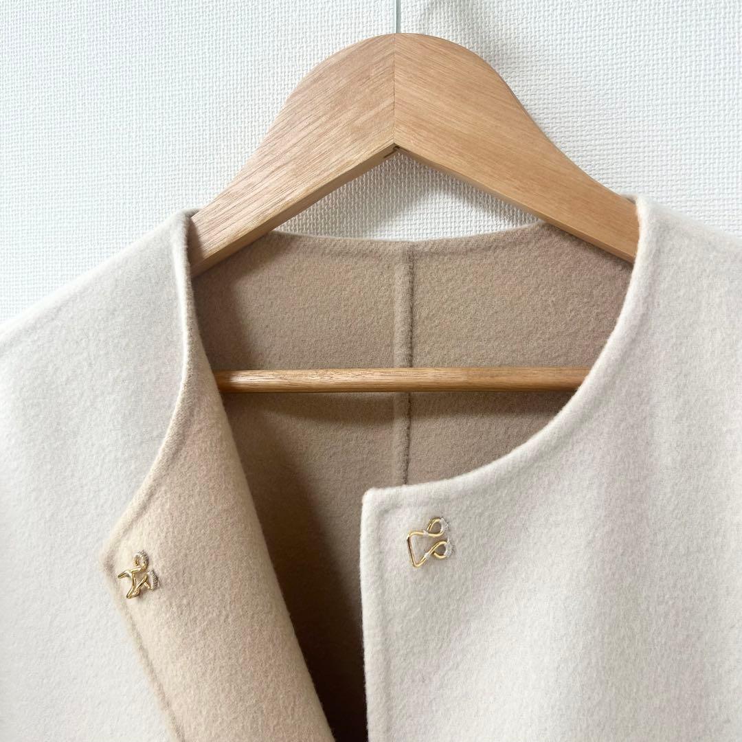 美品✨UNITED ARROWS バイカラー リバー ミドルコート　38