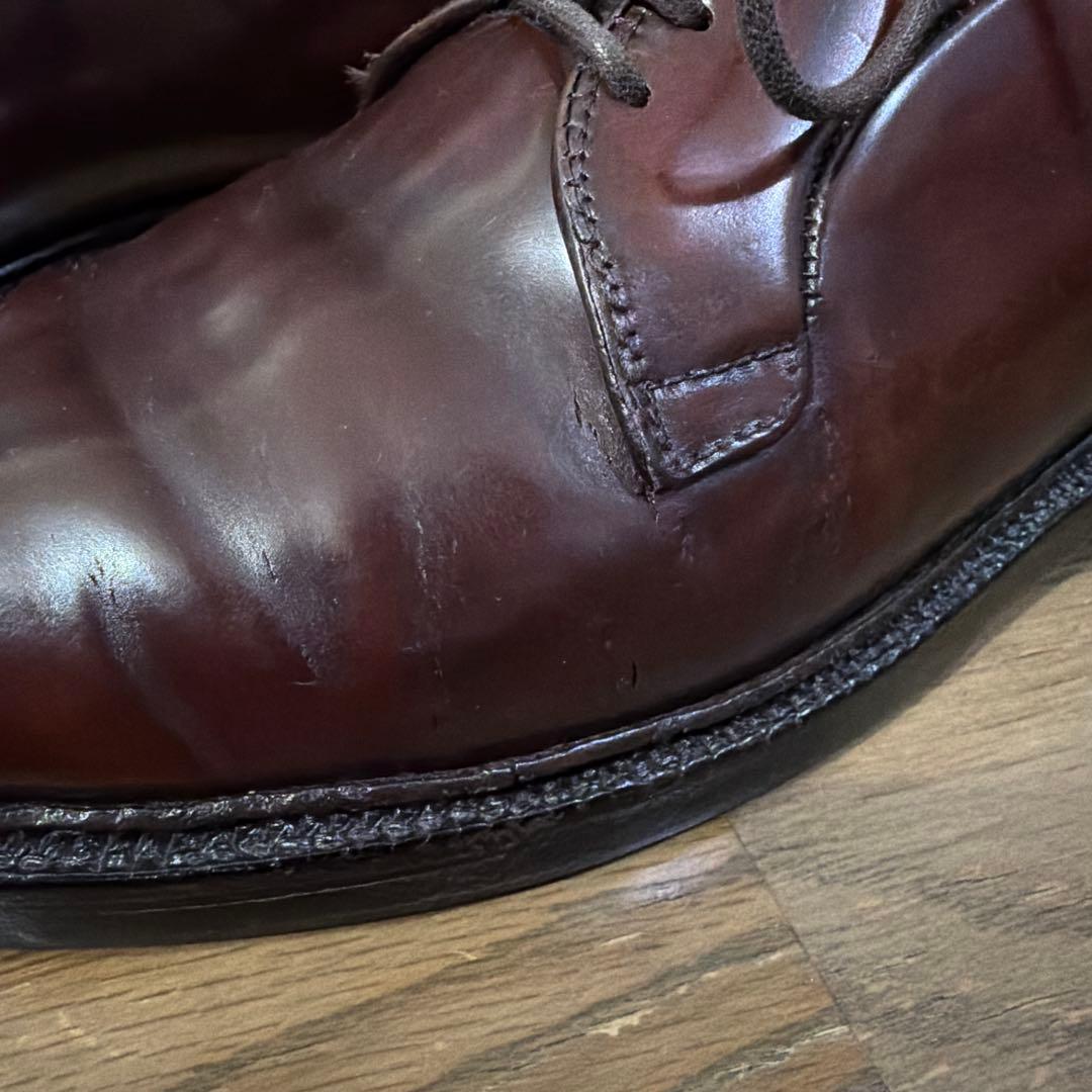 Alden プレーントゥ 990 US6.5 D コードバン　バーガンディ