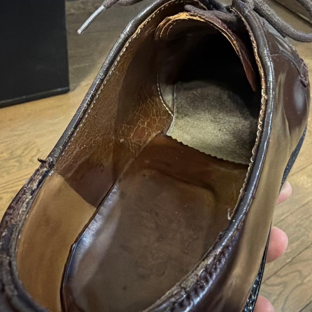 Alden プレーントゥ 990 US6.5 D コードバン　バーガンディ
