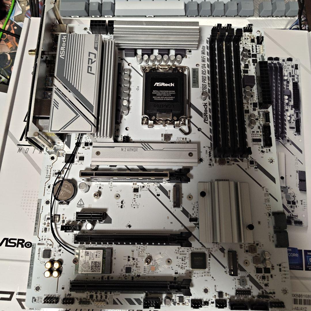 マザーボード ASRock B760 Pro RS/D4 WiFi White