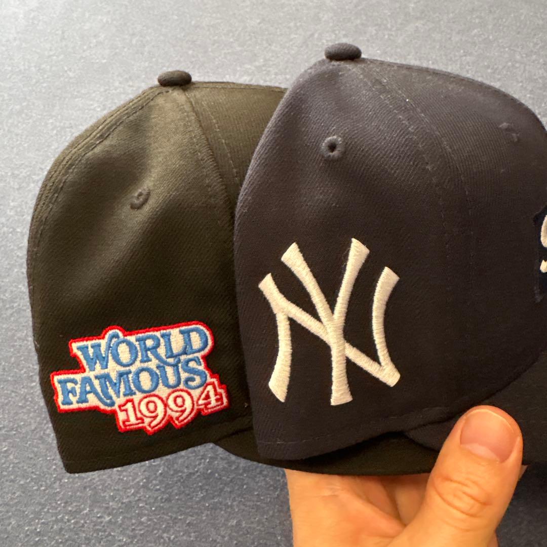 2個セット　Supreme 59FIFTY ブラックキャップ 7 1/2