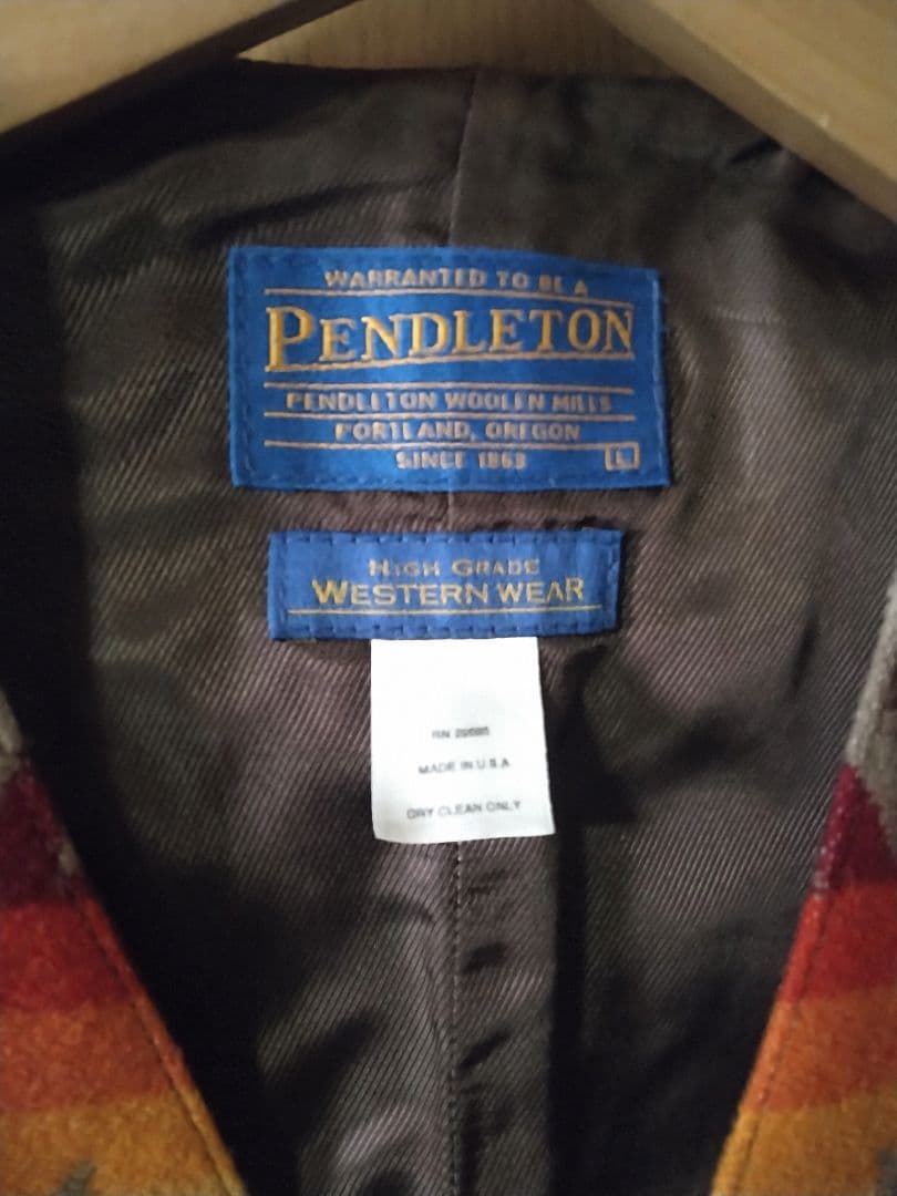 ✨【USA製 L】ペンドルトン ネイティブ柄 ウールベスト ウエスタン