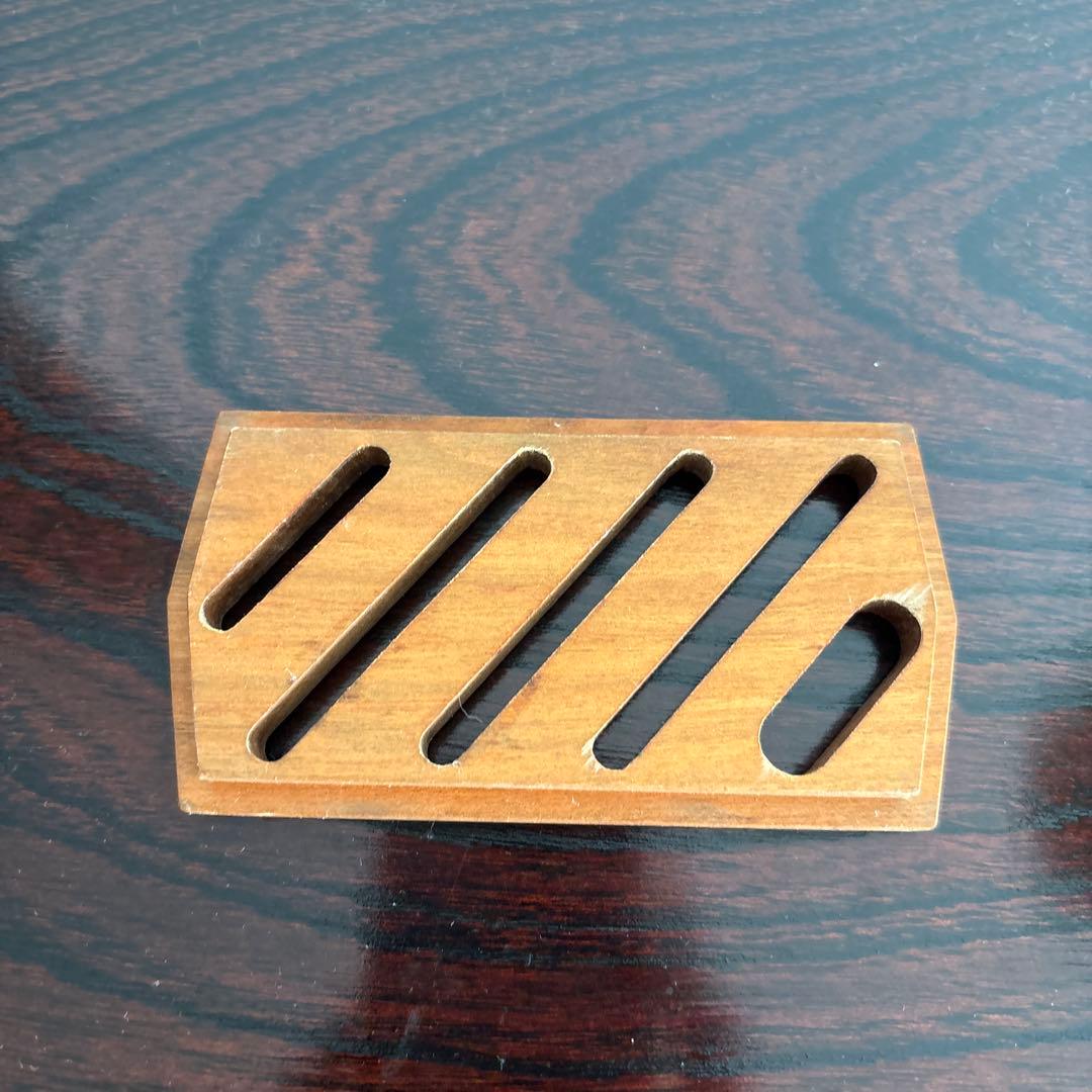 包丁・まな板スタンド 真鍮と木製