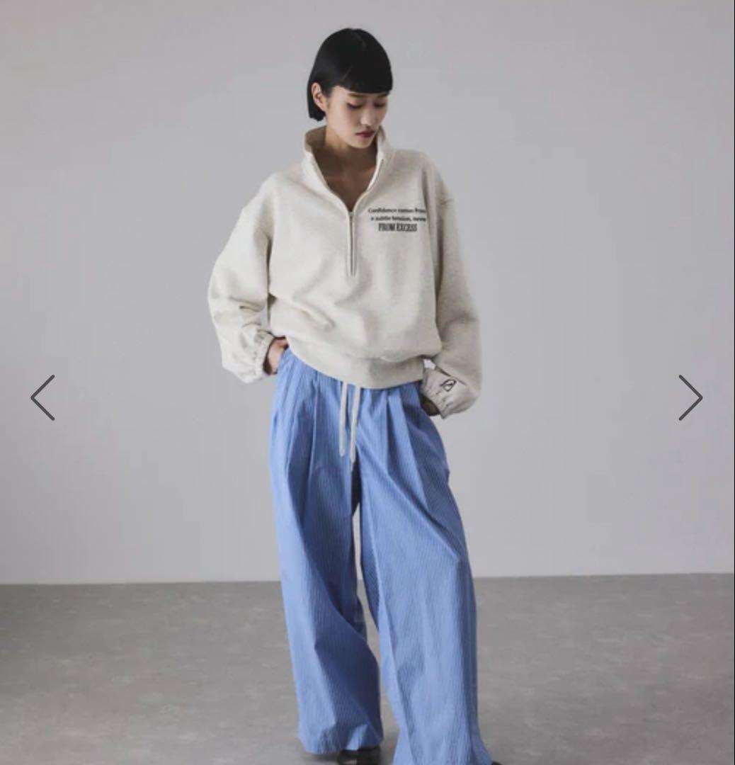 ADAM ET ROPE' FEMME ハーフジップススウェット