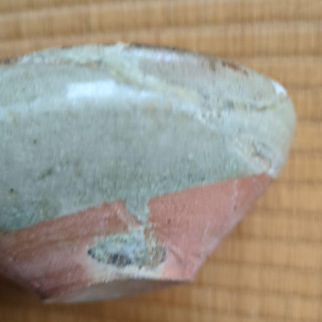 陶器製円形皿 木箱付き 古唐津茶碗　桃山時代　発掘品　骨董品　古美術　皮鯨　馬盥