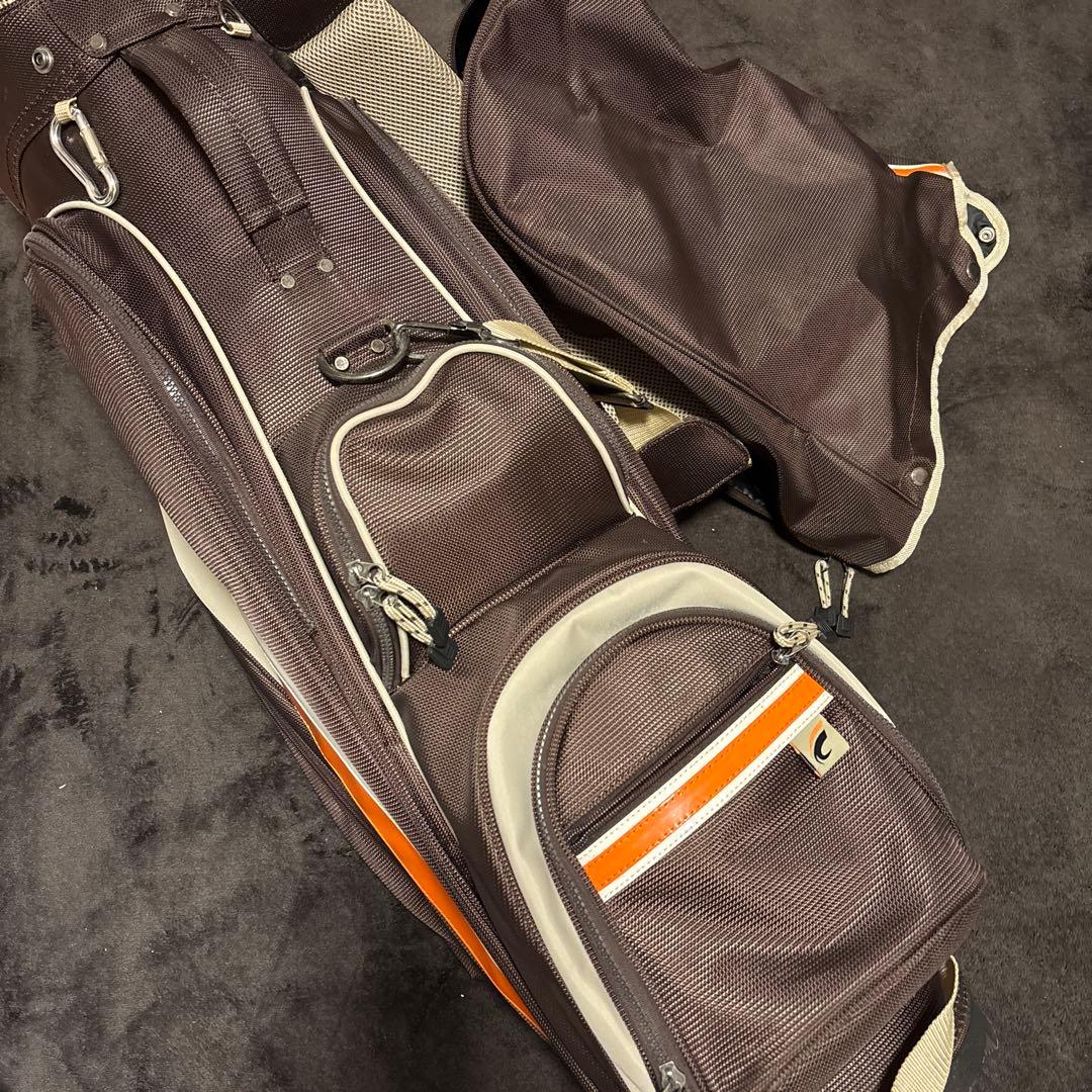 レディース　キャディバック　ゴルフバッグ・キャディバッグ ブラウン/オレンジ