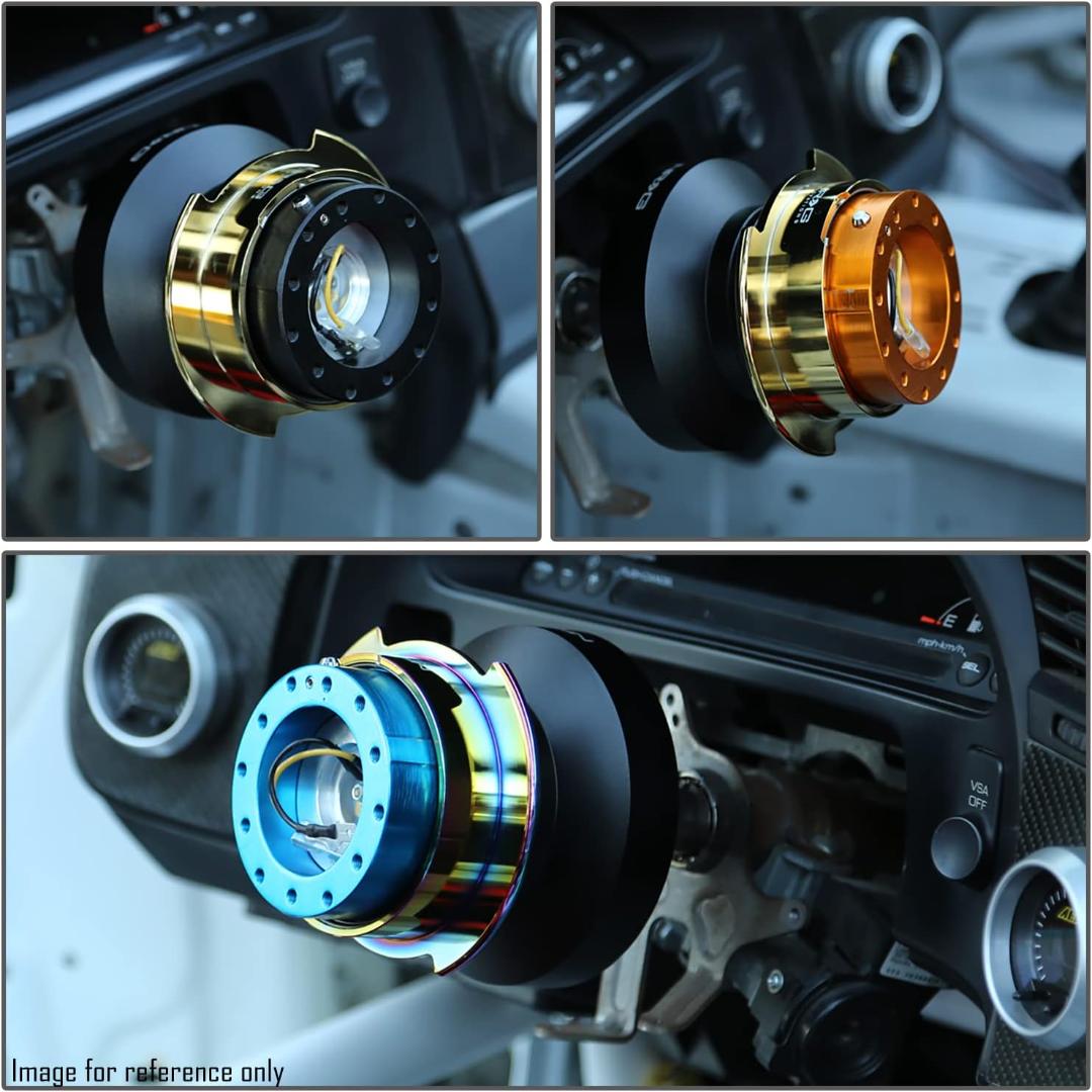 NRG ステアリングホイール パープル チタンリング SRK-200PP