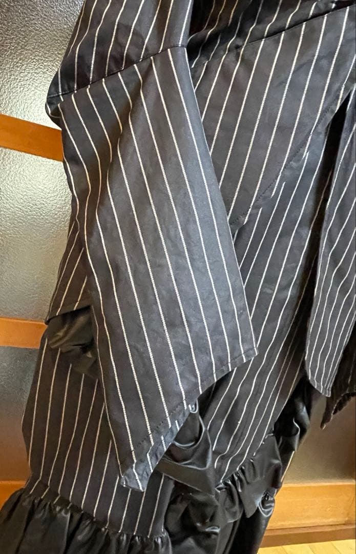 DelinquentGirl ストライプフリルドレス