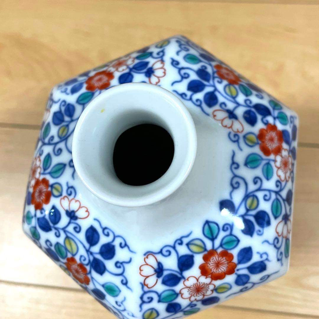 超美品　希少 右衛門 錦花模様花瓶