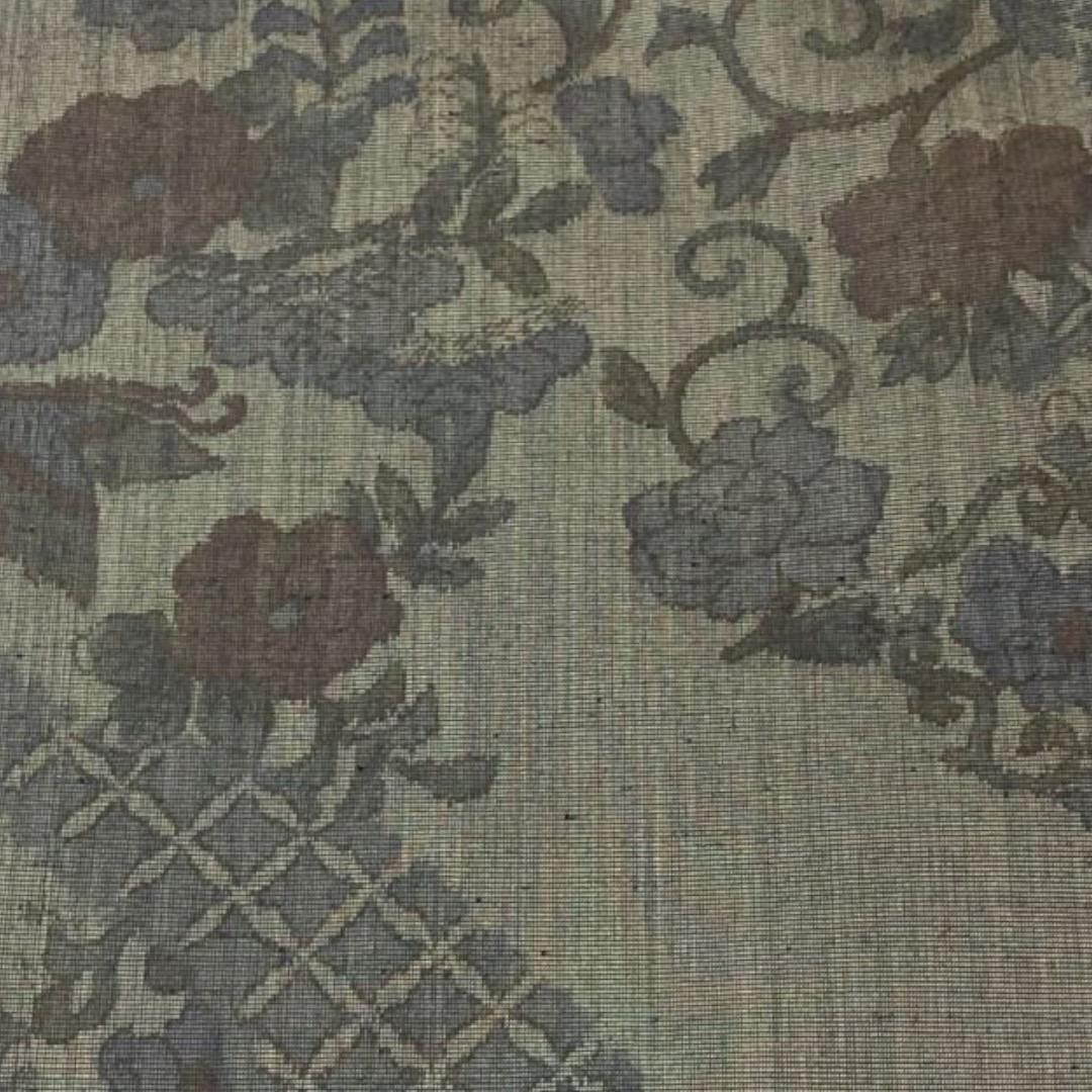 *着物反物*　辻ヶ花大島と十日町紬亀甲　大人の兵児帯　半幅帯　長尺470cm