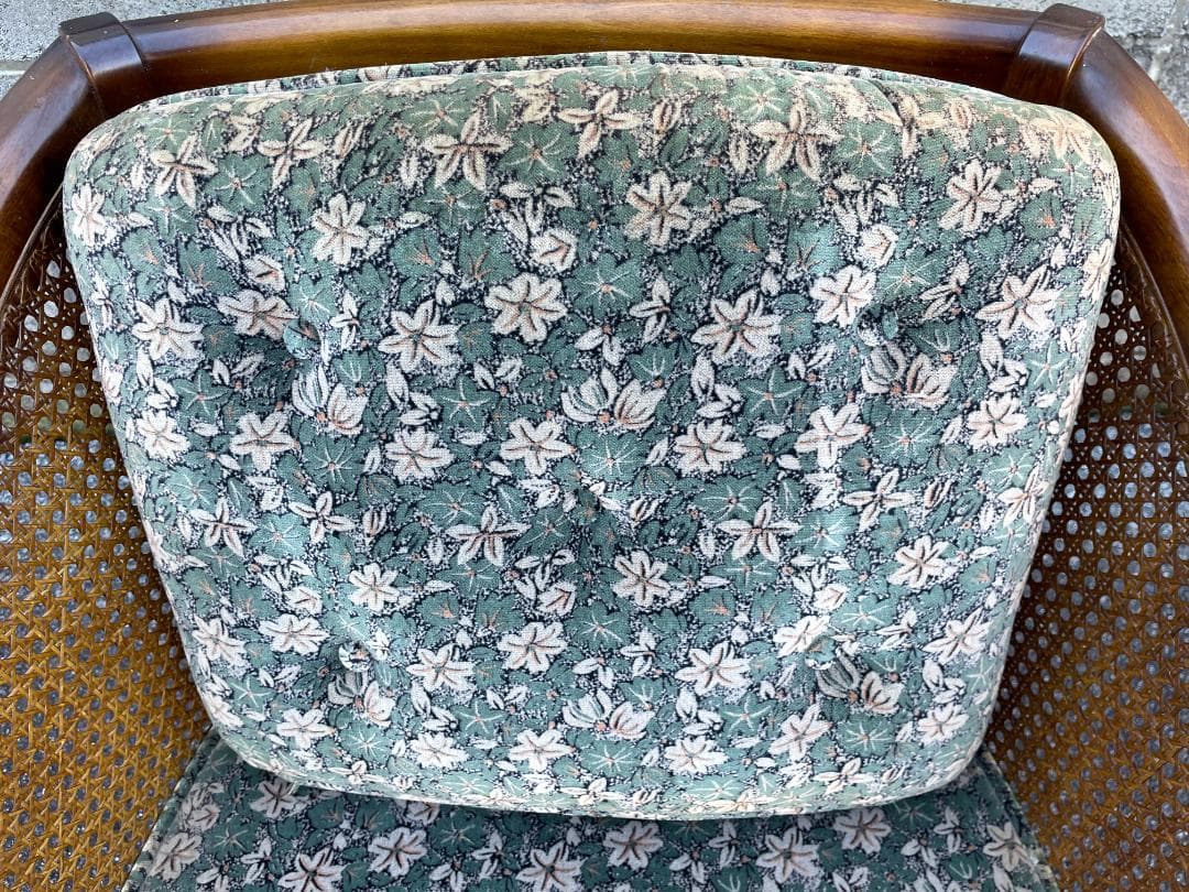 ★ カリモク コロニアル 一人掛け ソファ シングルソファ 古家具 昭和レトロ