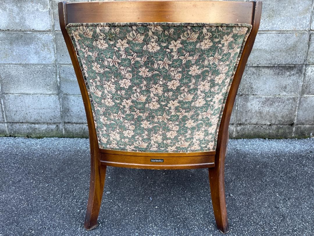 ★ カリモク コロニアル 一人掛け ソファ シングルソファ 古家具 昭和レトロ