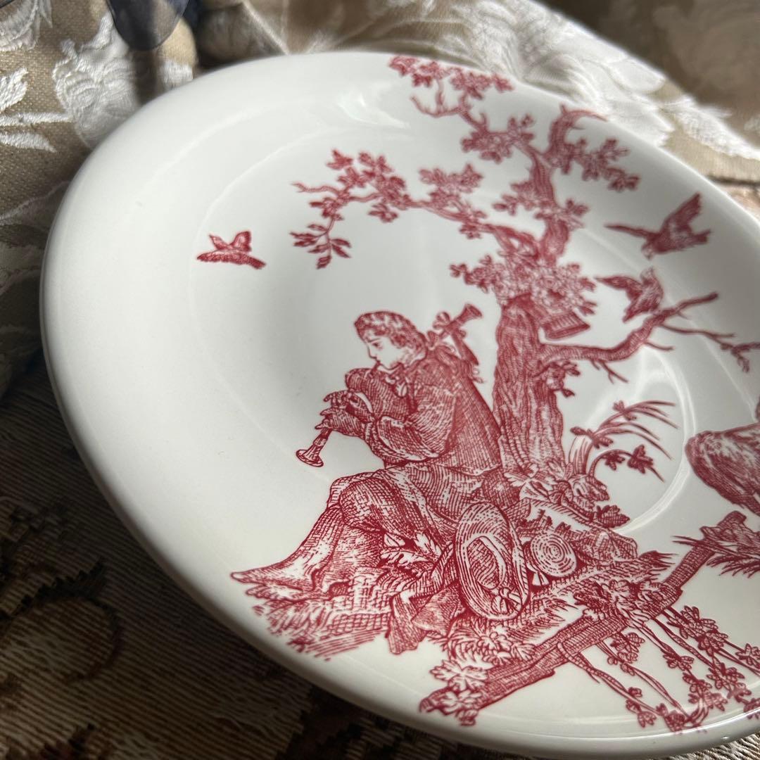希少フランスGien【 Toile de Jouy 】トワルドジュイ プレート大
