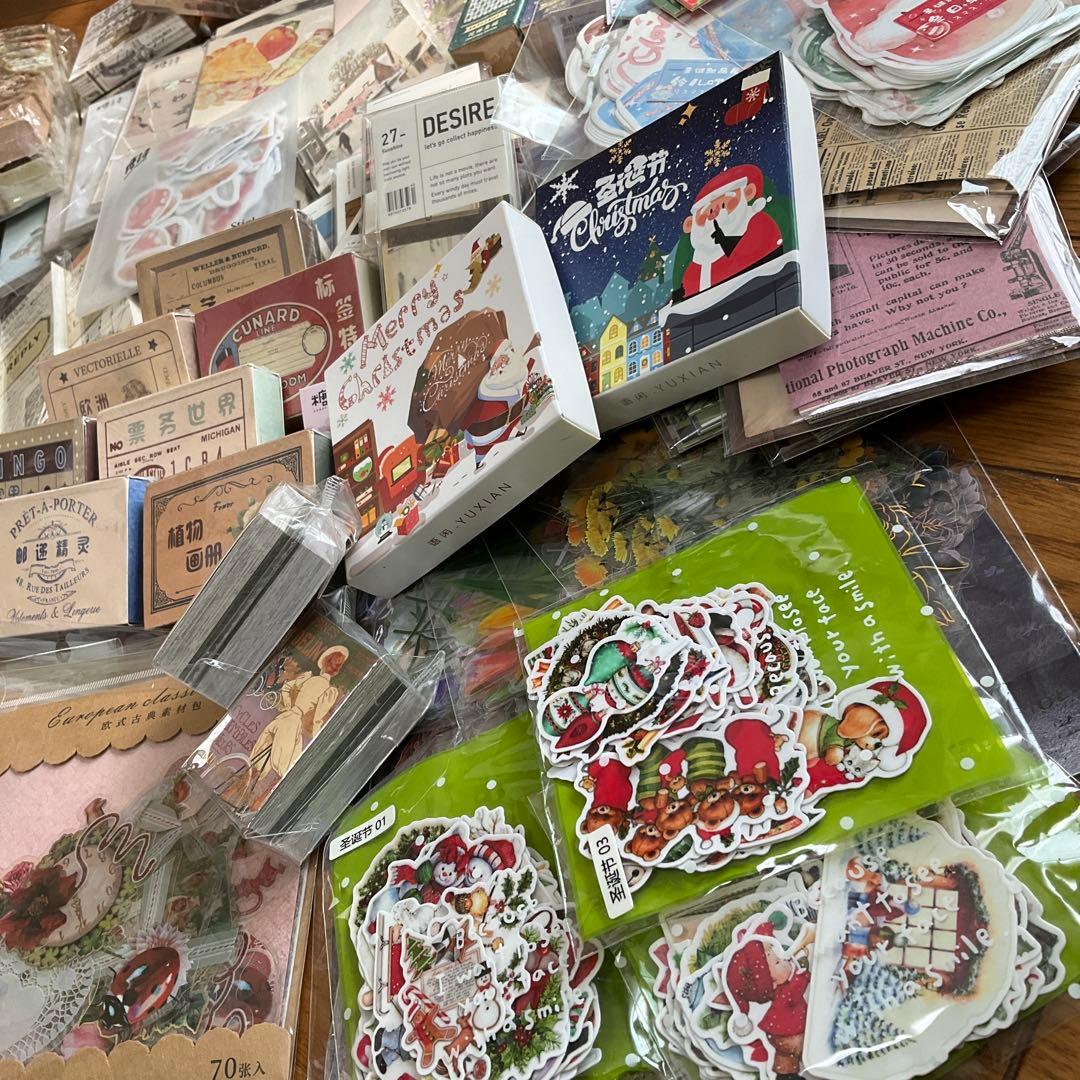 海外文具特大まとめ売り2●新品●コラージュ素材大量★大容量セット