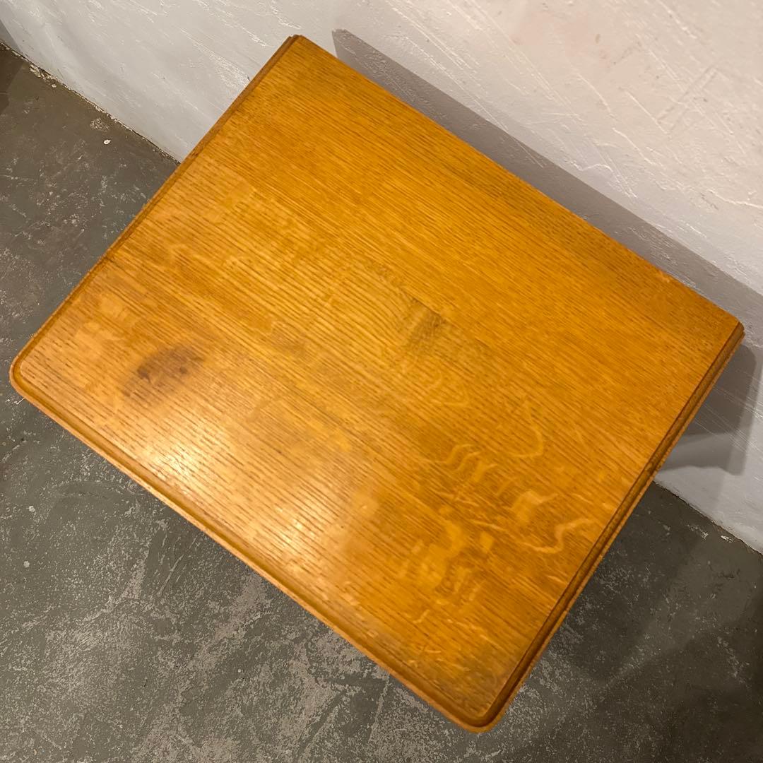 年末年始saleヴィンテージ　木製サイドテーブル　扉収納付き　左開き