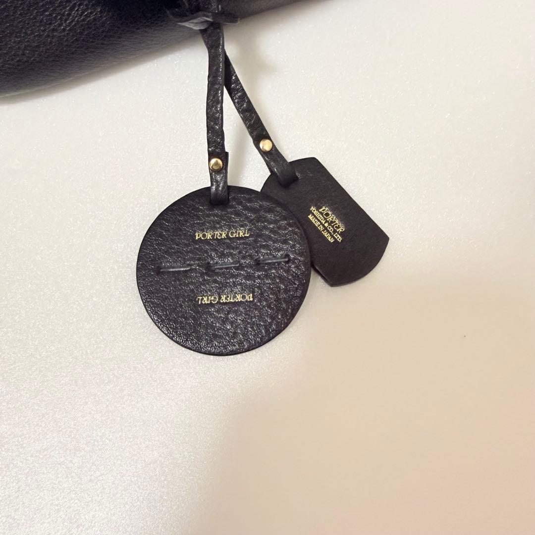 新品同様 ポーター ミニアチュール 2way ハンドバッグ ブラック レザー