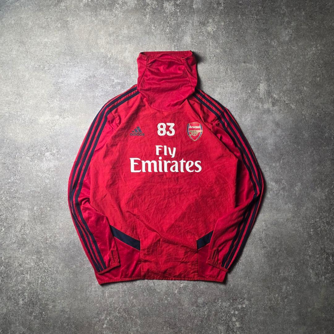 激レアadidasアディダスアーセナルトレーニングトップサッカーシャツ赤2XO