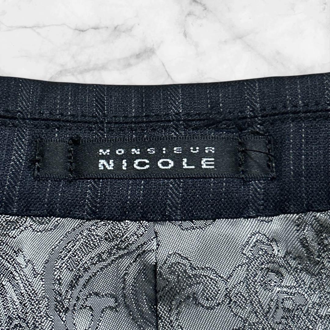 MONSIEUR NICOLE セットアップ ビジネススーツ 結婚式 ストライプ