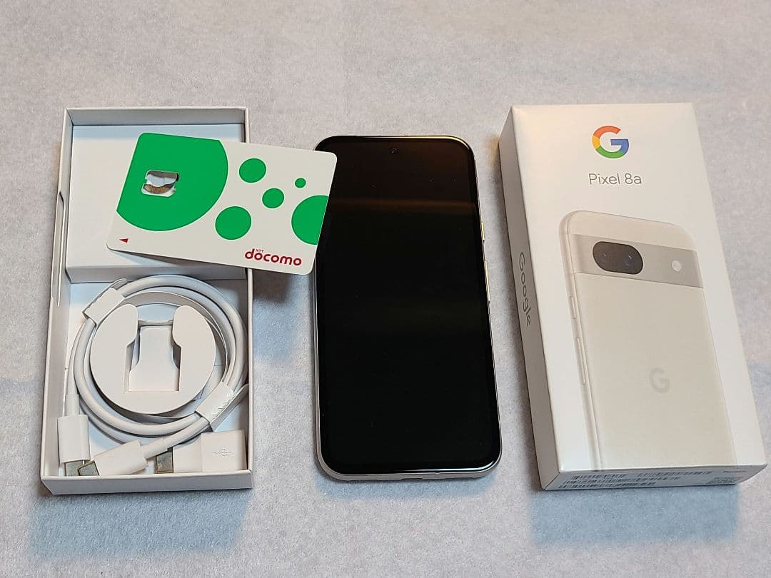 未使用 Google Pixel 8a ホワイト 本体と付属品