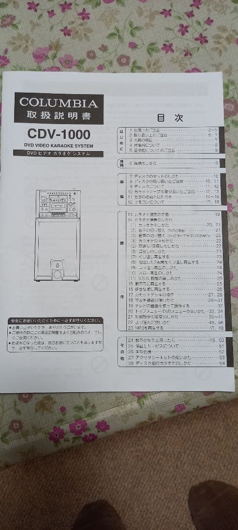ラビットさん専用　未使用カラオケセット(マイク、説明書付き)　送料込み