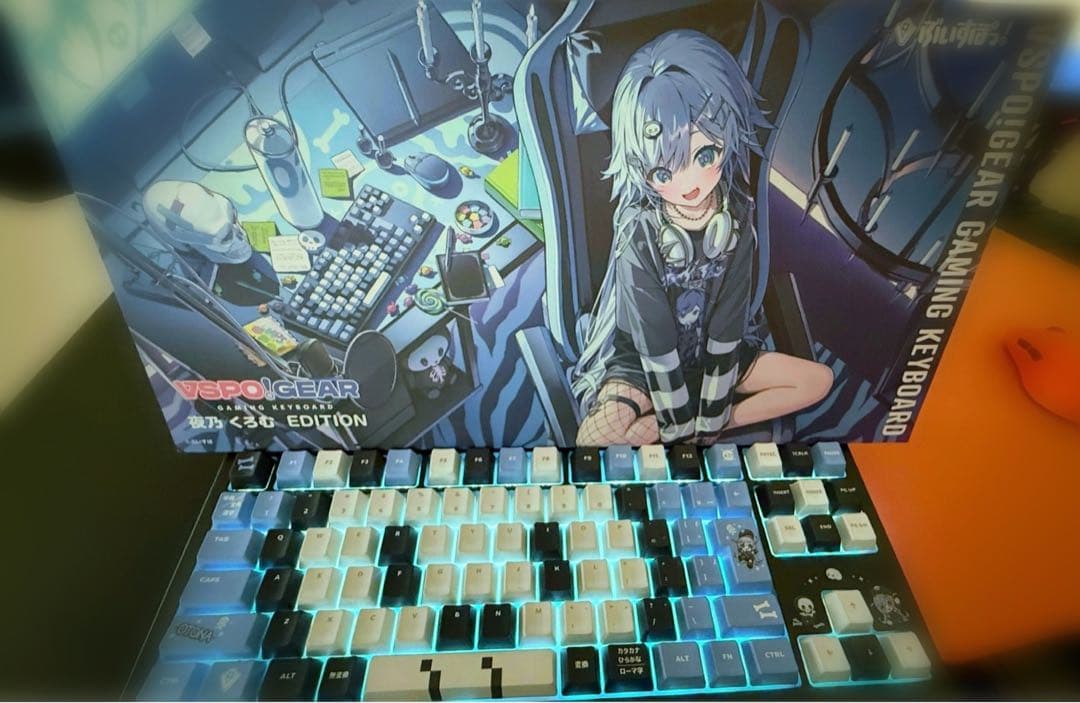 VSPO! GEAR ゲーミングキーボード 夜乃くろむEdition