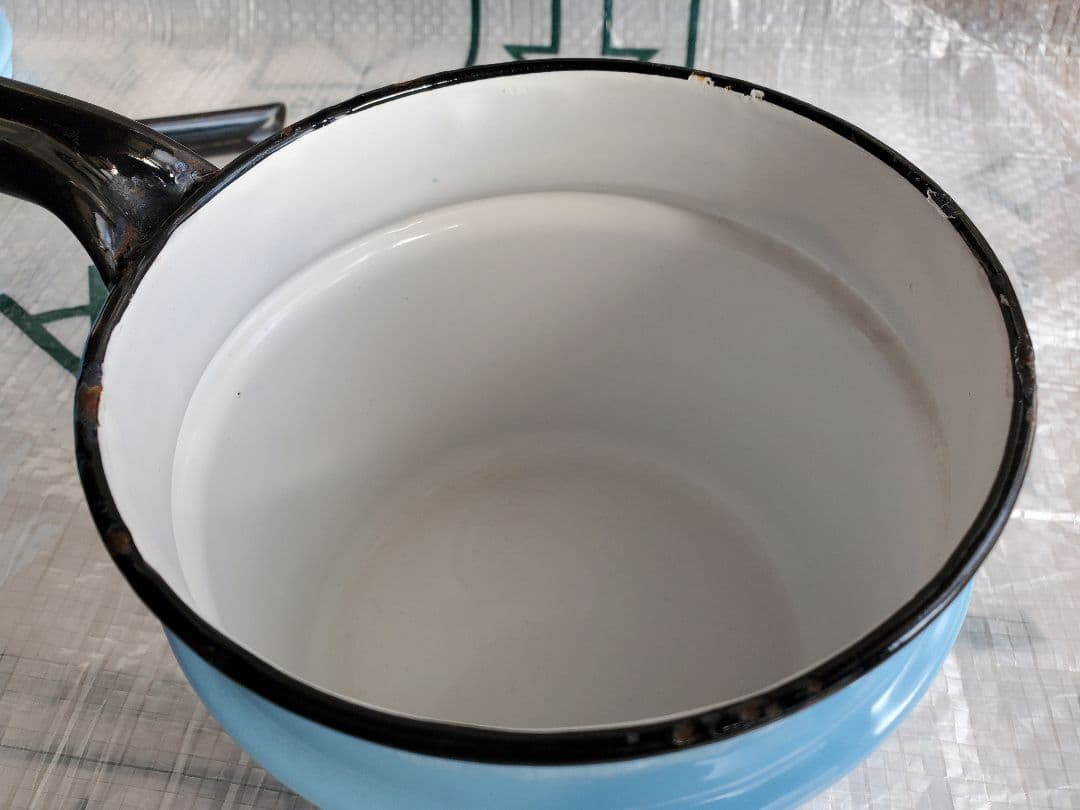 チェコスロバキア　ホーロー　ダブルボイラー