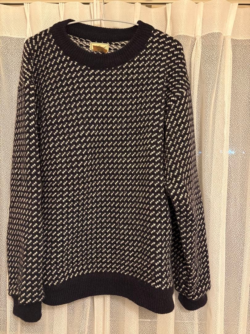 L.L.Bean バーズアイニット Lサイズ　80s ノルウェー製