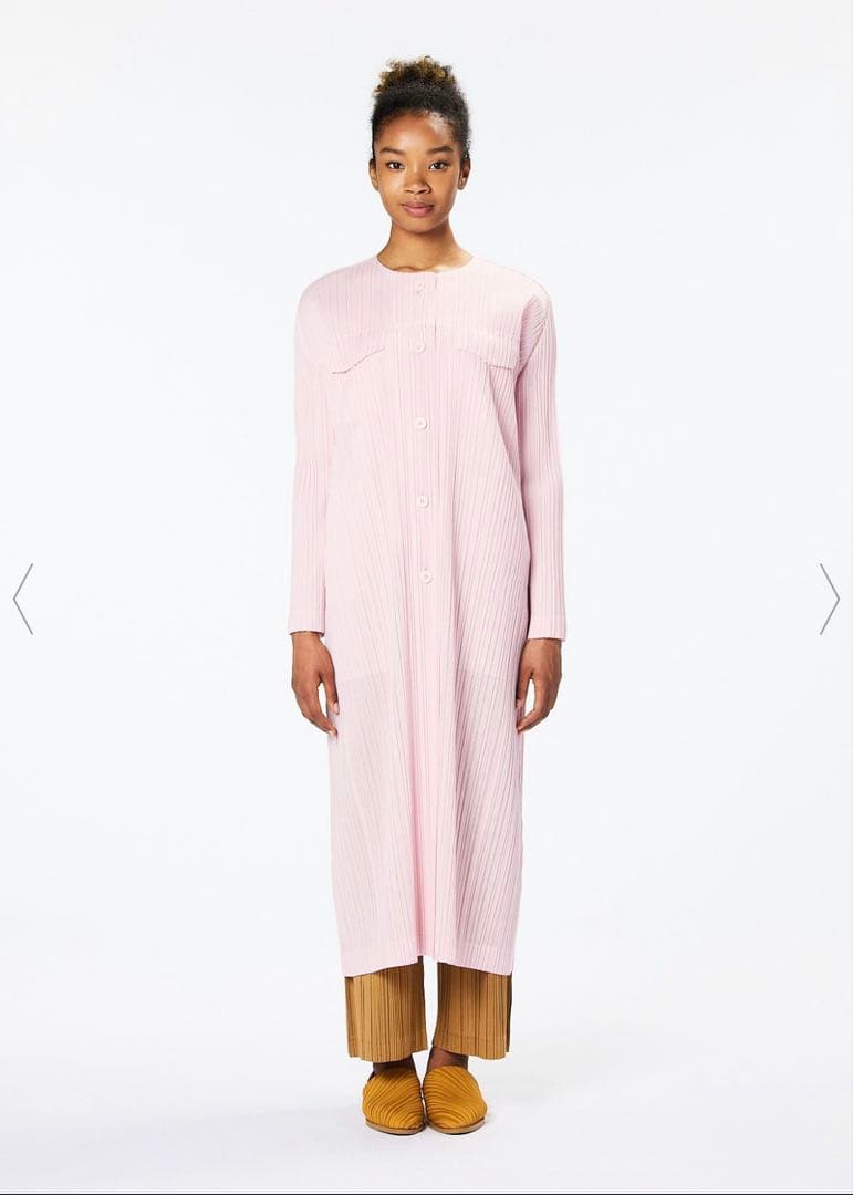 【希少】pleatsplease ラミー　ロングカーディガン　ピンク