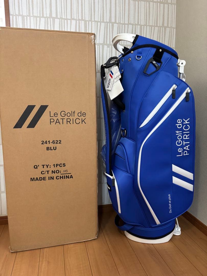 パトリック PATRICK ブルー スタンドキャディバッグ 2024 新品