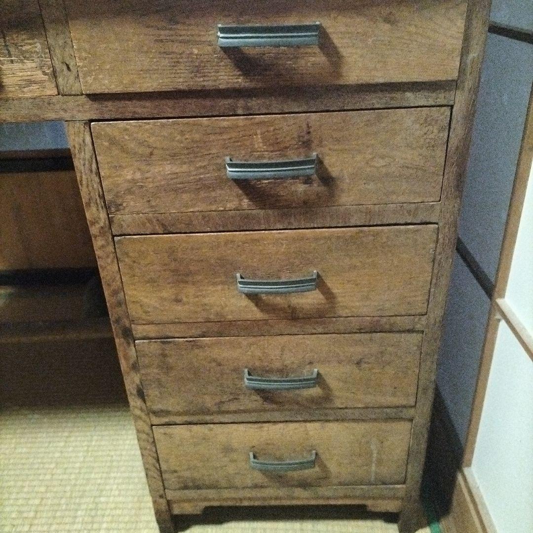 M*c様 【ヴィンテージ】　文机　学習机　昭和レトロ　木製 デスク　古道具　作業