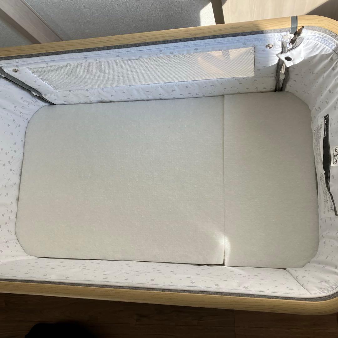 HZDMJ ベビーベット グレー　マット付き