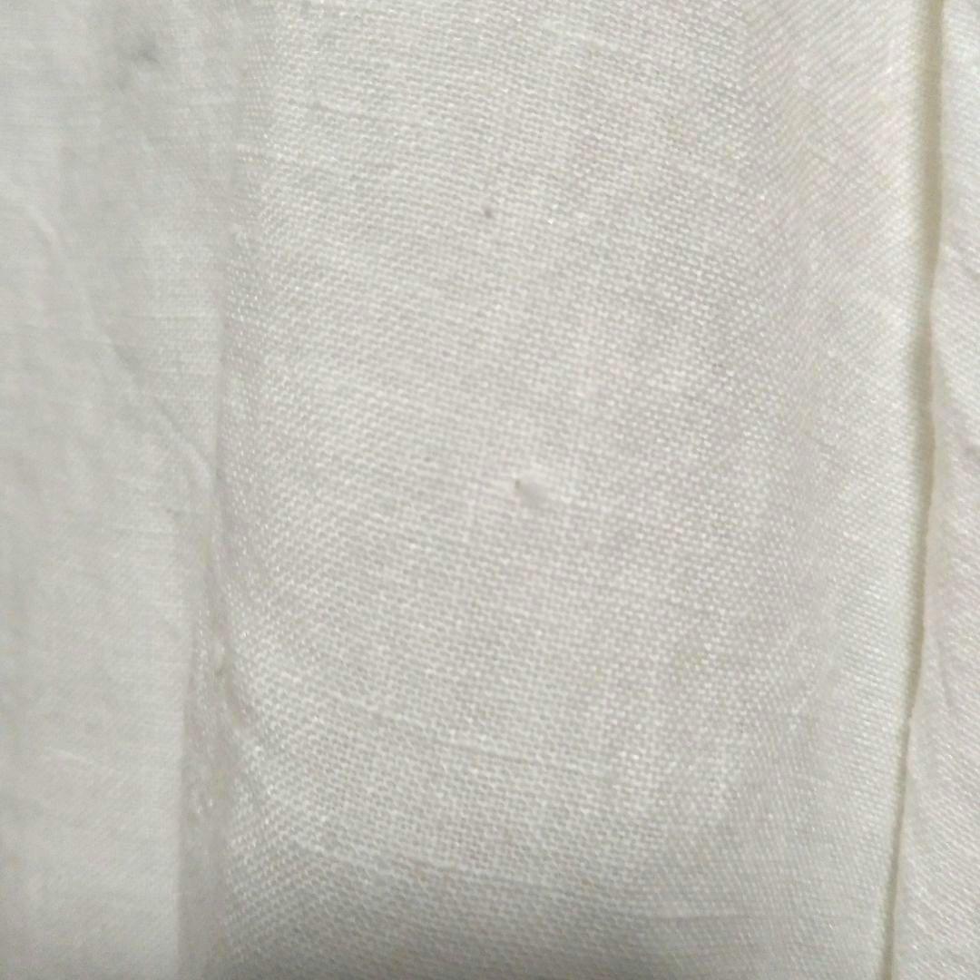 タグ付き　ネストローブ　リネン近江晒しラッフル袖2wayブラウス 　白