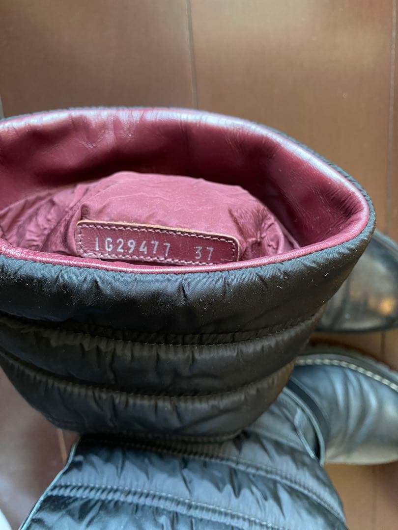 CHANEL キルティングエンジニアブーツ　ブラック　23.5cm