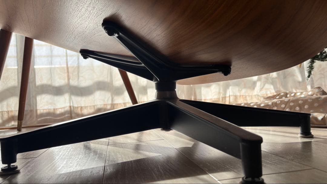 1人用ラウンジソファ & オットマン ブラックレザー【練馬区引取限定】