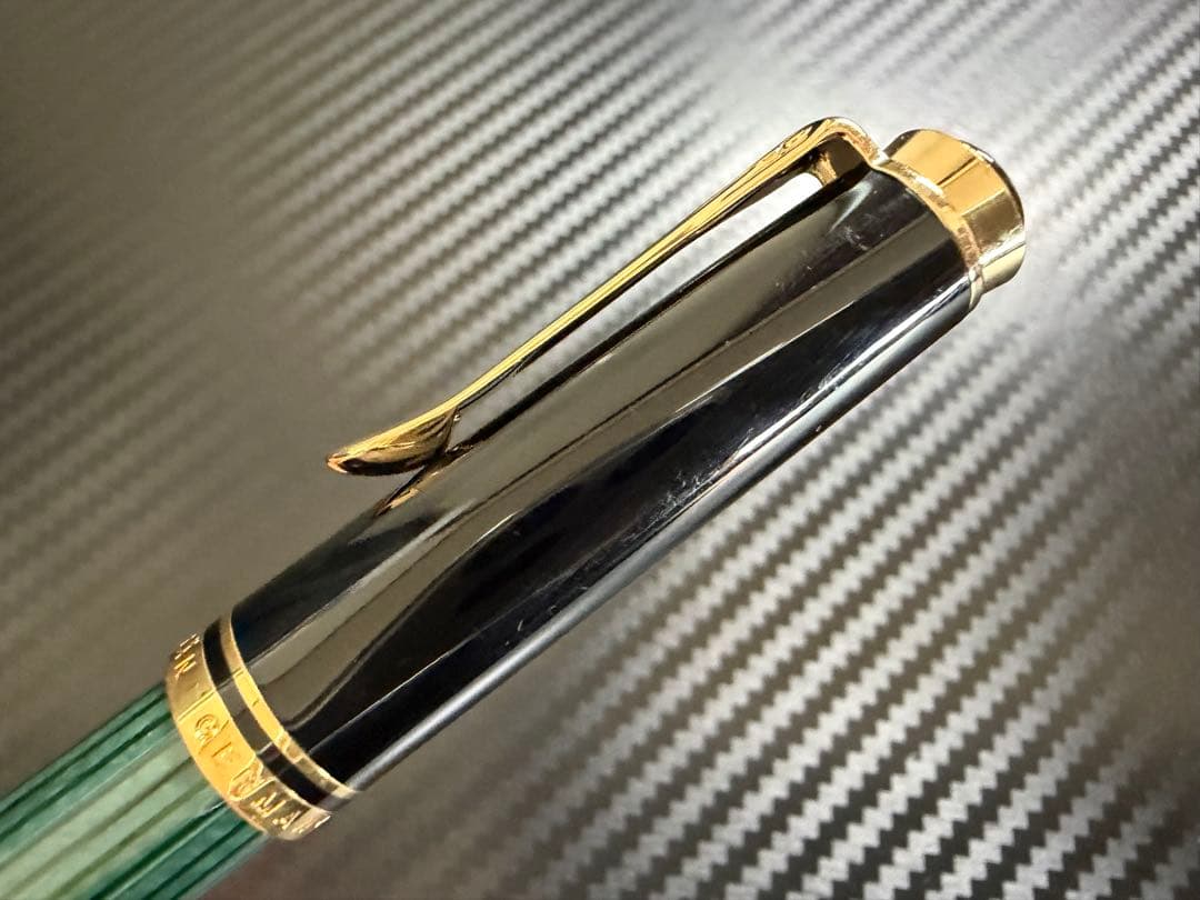 美品 ペリカン スーベレーン M300 緑縞 F 細字 万年筆