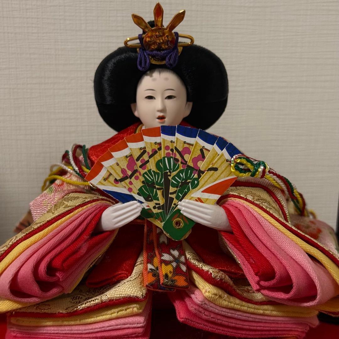 ケース入り 雛人形 ひな人形 ライト付き コンパクト 親王飾り 女の子 初節句