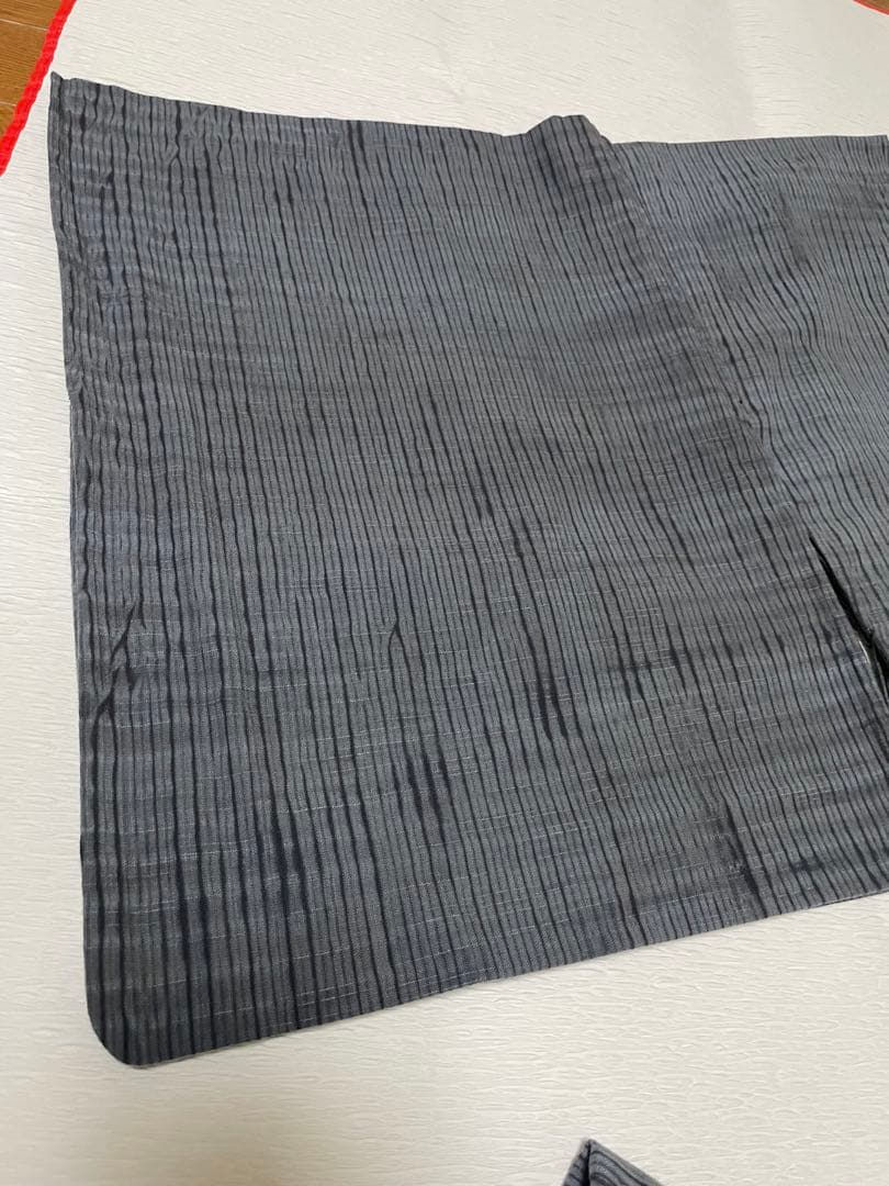 片貝絞り　紺仁　お仕立て品　木綿着物　片貝木綿　抱き幅狭め