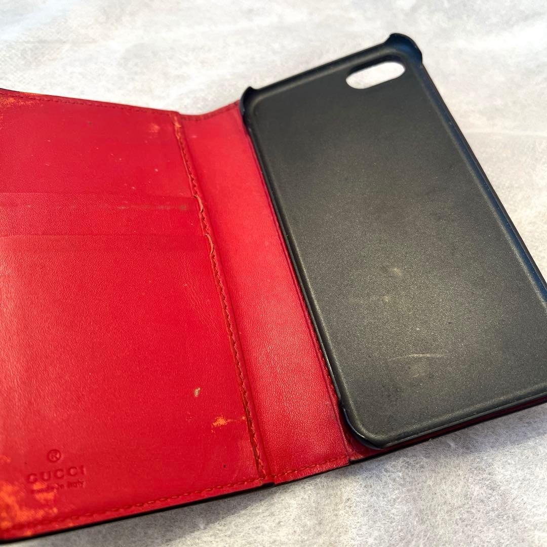 【正規品】GUCCI 手帳型ケース　iPhone7 猫