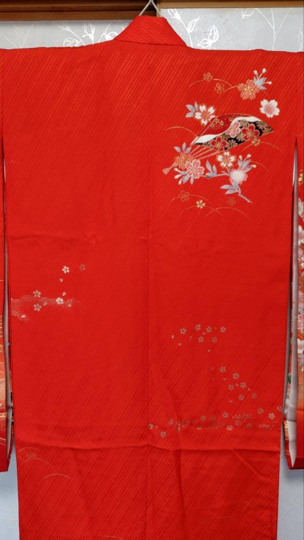 RK549子供着物着丈136センチ裄丈57センチ重ね襟付き綺麗美品7歳前後用