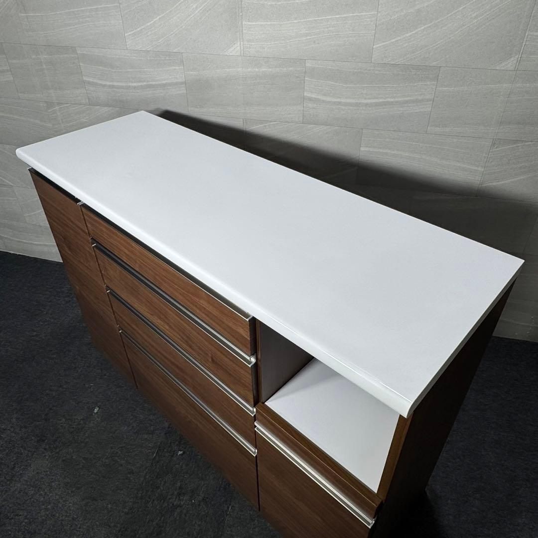 古賀家具 キッチンカウンター 幅140cm 国産 完成品 茶色 d4993