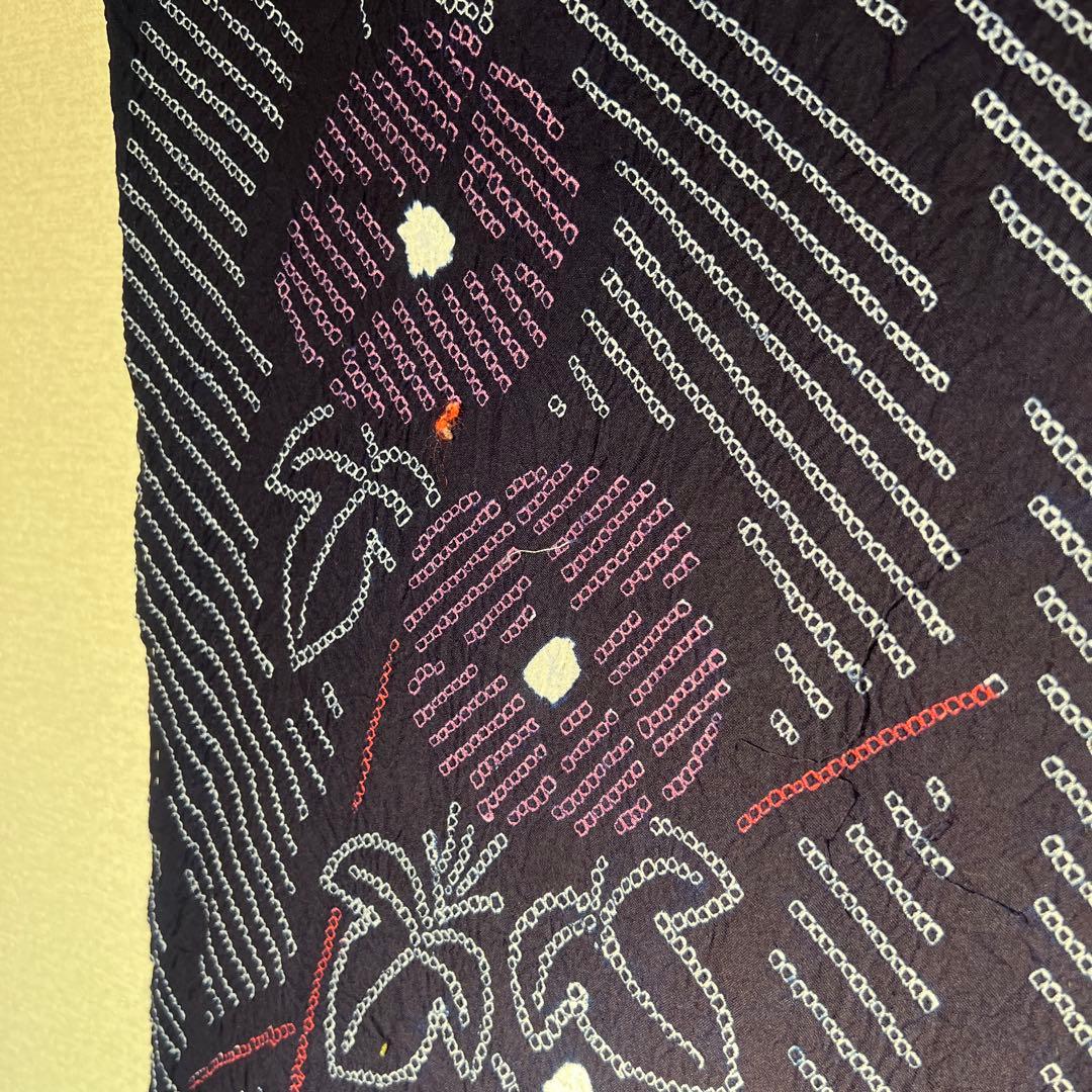 Maakii 有松絞り浴衣半幅帯セット　朝顔　本場筑前博多織　絹　綿　有松