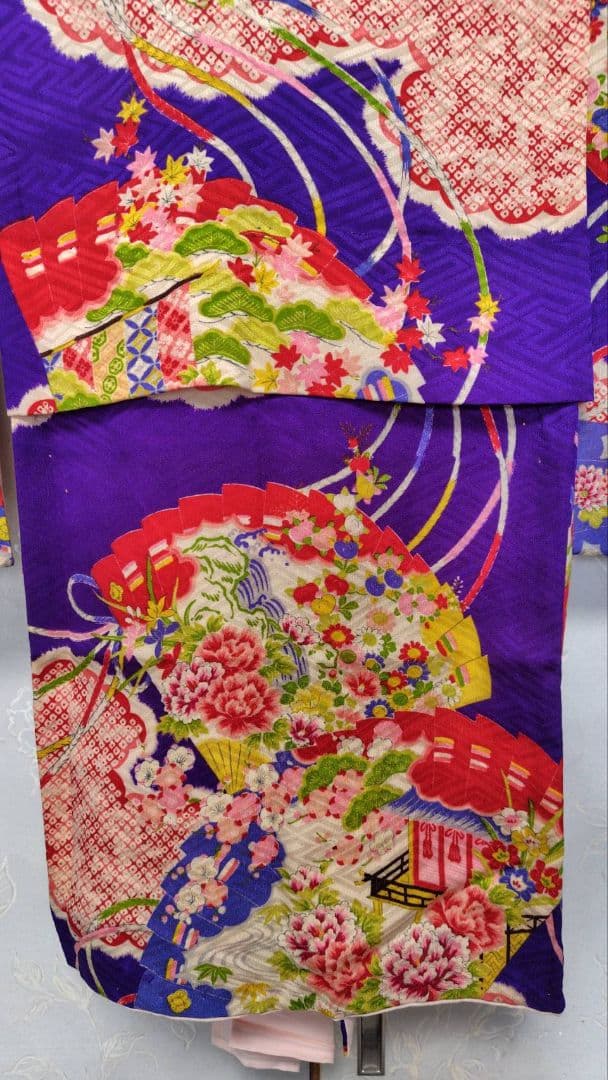 RK402アンティーク子供着物着丈78センチ裄丈40センチめちゃくちゃ綺麗美品