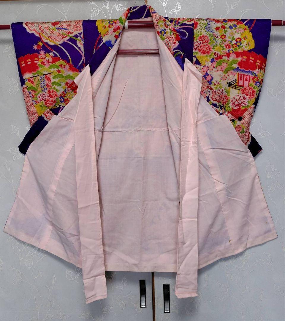 RK402アンティーク子供着物着丈78センチ裄丈40センチめちゃくちゃ綺麗美品