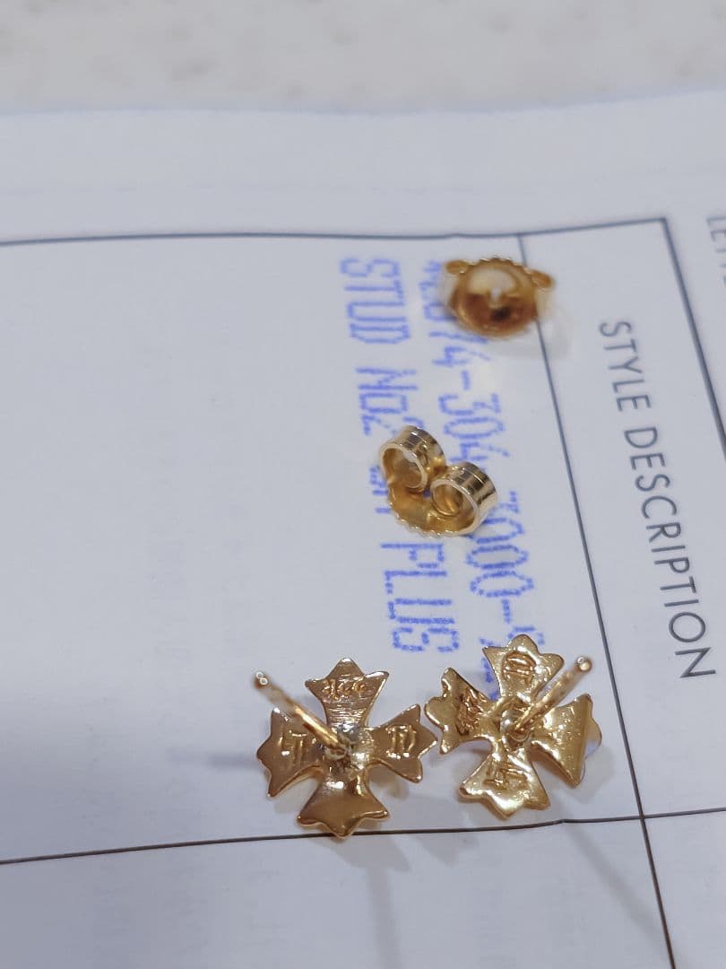 Ki　正規品　新品　クロムハーツ　chプラス　22k ピアス