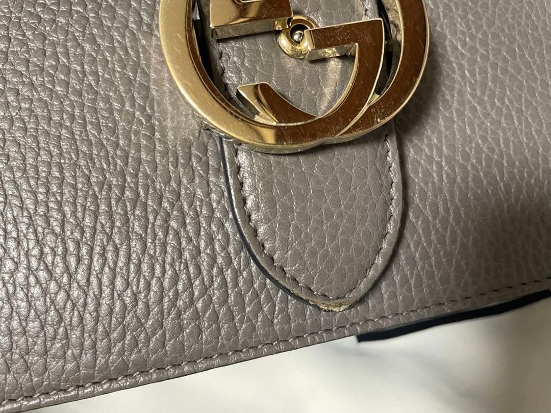 ル*フ様 【最終値下価格】【美品✨】GUCCI グレー ショルダーバッグ