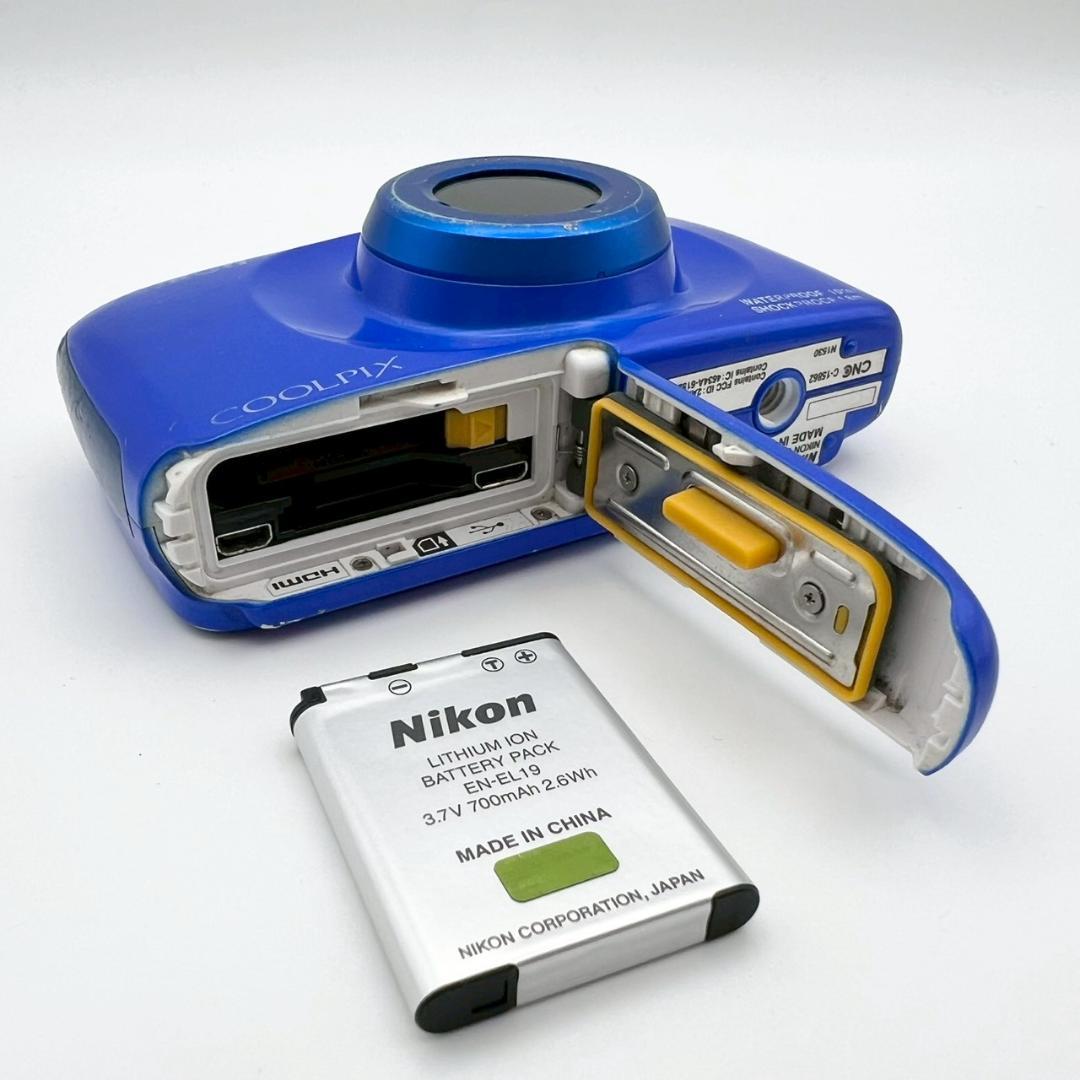 【完動品】Nikon COOLPIX W100 コンデジ ブルー 動作確認済