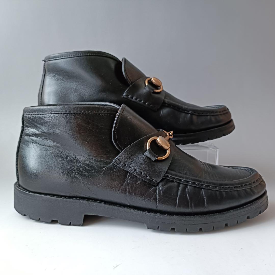 GUCCI グッチ ゴールドホースビットミドルローファー 61/2B