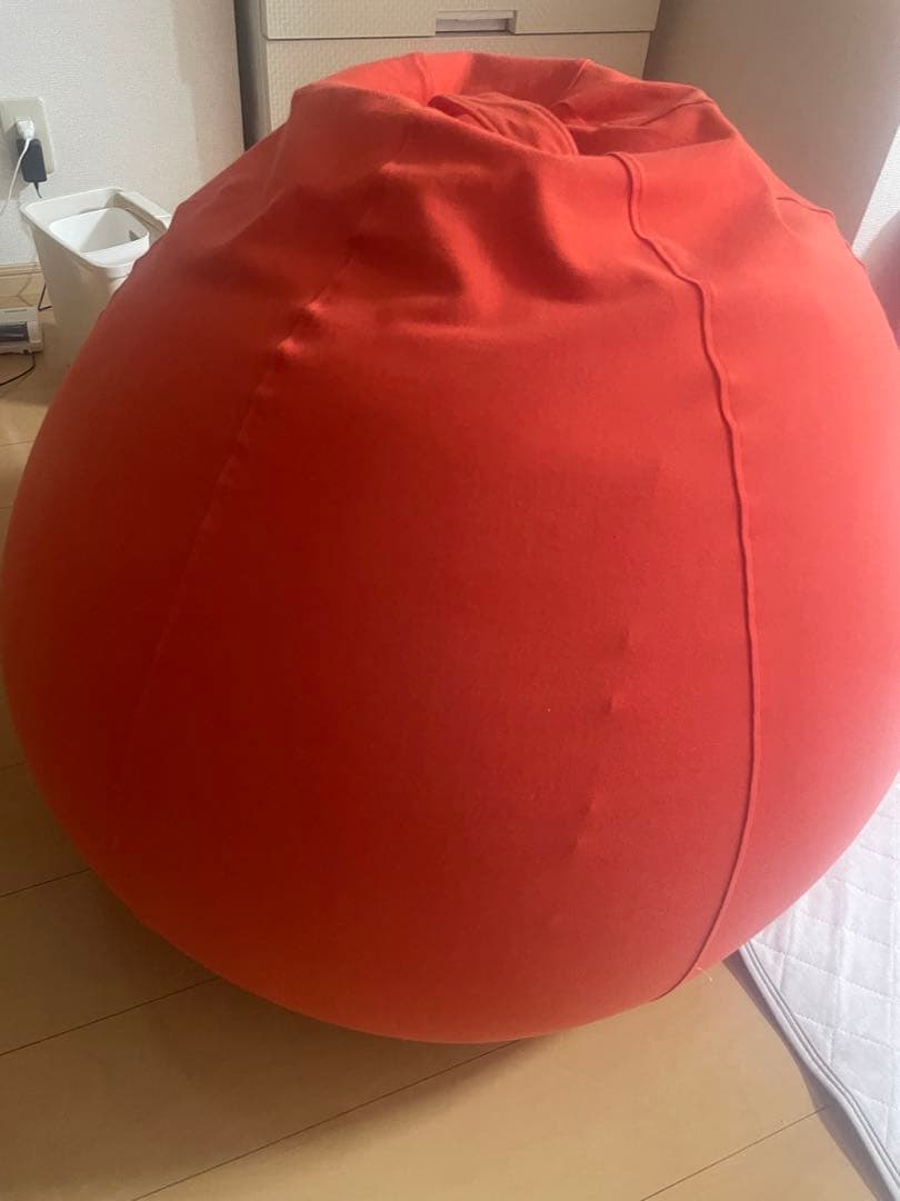 【引き取りのみ】ヨギボー　ポッド　レッド ビーズクッション 球形Yogibo